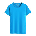 Herren-T-Shirt mit einfachem, rundem Kragen und kurzen Ärmeln Hellblau