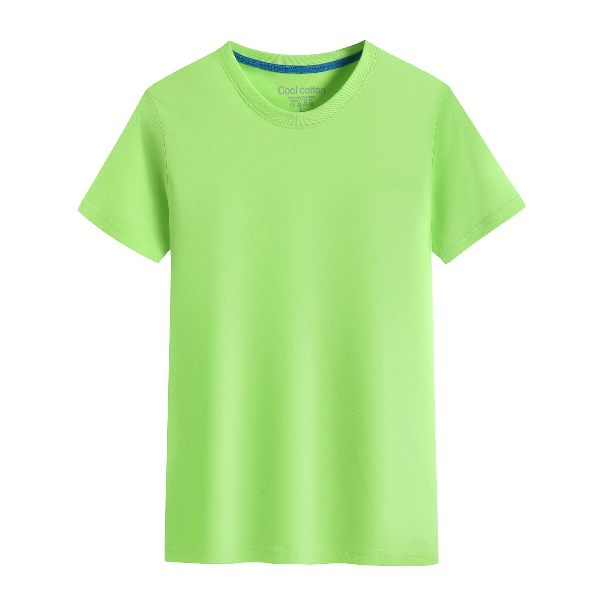 Herren-T-Shirt mit einfachem, rundem Kragen und kurzen Ärmeln grün